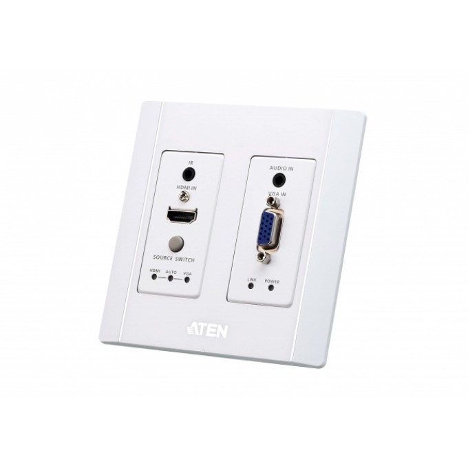 Передатчик HDMI и VGA HDBaseT с монтажной панелью US и функцией PoH (4K@100м / 1080p@150м) (HDBaseT Class A) (HDBaseT Class A) ATEN VE2812AUST
