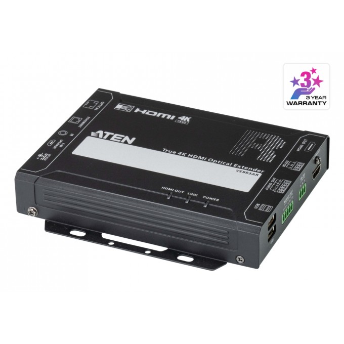 Оптический приемник True 4K HDMI, 4K@300м (многомодовый кабель) ATEN VE883ARK1