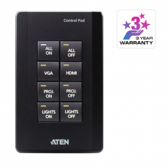 8-кнопочный контроллер управления (стандарт US, 1 Gang, цвет черный) ATEN VK01001 8-кнопочный контроллер управления (стандарт US, 1 Gang, цвет черный) ATEN VK01001