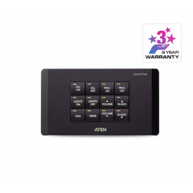 12-кнопочный контроллер управления (стандарт EU, 2 Gang), цвет черный ATEN VK02001