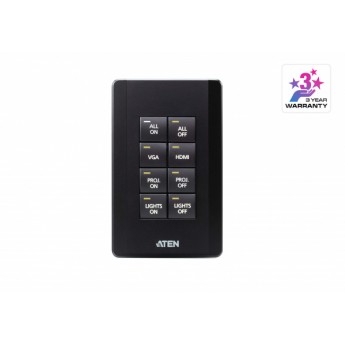 8-кнопочная панель управления (стандарт US, 1 Gang, черная) ATEN VK108US1