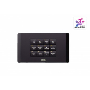 12-кнопочная панель управления (стандарт EU, 2 Gang), цвет черный ATEN VK112EU1
