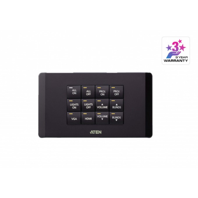12-кнопочная панель управления (стандарт EU, 2 Gang), цвет черный ATEN VK112EU1
