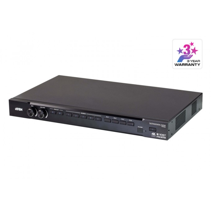 5 x 2 True 4K бесшовный матричный презентационный коммутатор с функцией управления ATEN VP3520